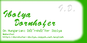 ibolya dornhofer business card
